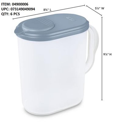 STERILITE 3.8L PITCHER CLEAR