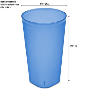 STERILITE ENSEMBLE DE 2 VERRES 946ML BLEU TURQUOISE