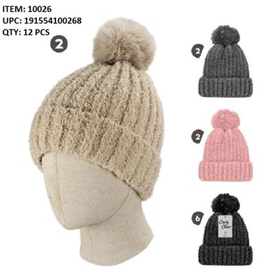 LADIES POM POM HAT