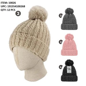 LADIES POM POM HAT