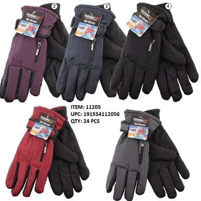 THERMAXXX WINTER SKI GLOVES LADIES ZIPPER POCKET