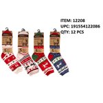 1PR CHRISTMAS THERMAL WOOL SOCKS ASST.