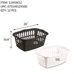 STERILITE 53L RECTANGULAR LAUNDRY BASKET ASST