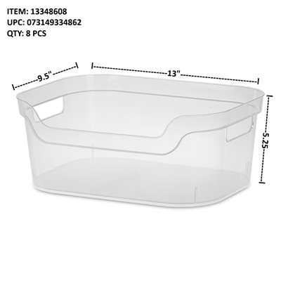 STERILITE MEDIUM OPEN BIN CLEAR