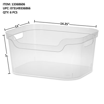 STERILITE LARGE OPEN BIN CLEAR