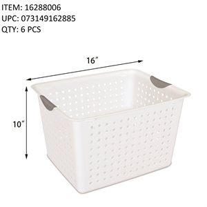 STERILITE DEEP ULTRA BASKET WHITE