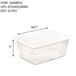 STERILITE 15L STORAGE BOX CLEAR WHITE