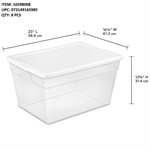 STERILITE 53 L STORAGE BOX CLEAR WHITE