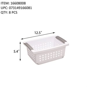 STERILITE SMALL STACKING BASKET WHITE