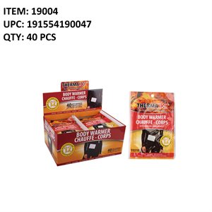THERMAXXX AIR ACTIVATED BODY WARMERS 40PCS / PDQ