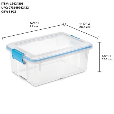 STERLITE STACKABLE FILING BOX 12L AQUA MARINE BLUE