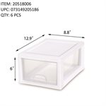 STERILITE 5.7L STACKING DRAWER WHITE