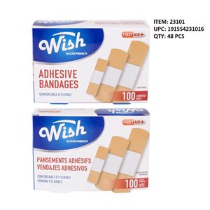 PANSEMENTS ADHESIFS WISH 100 MCX