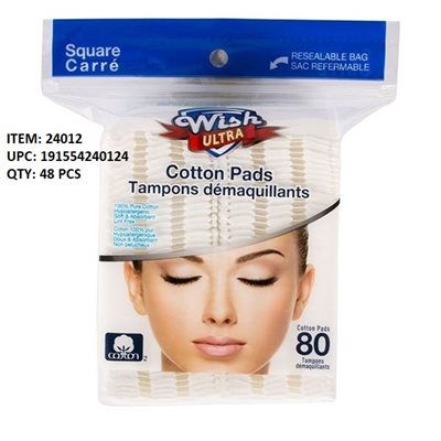 SQUARE COTTON PADS 80PCS