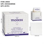 MODESS DISPOSABLE FACE TOWELS 50PCS 10.2"X11.8"