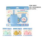 SILICONE STRAW CUP AND TEETHER SET