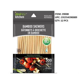 BAMBOO SKEWERS 300PCS 4IN