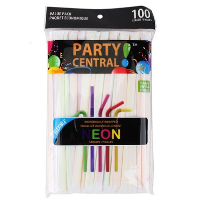 INDIVIDUALLY WRAPPED STRAWS 100PC