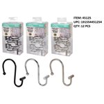 SHOWER CURTAIN T-BAR HOOKS 12PCS