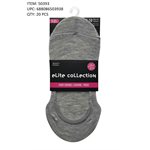 LADIES 3PR FOOT COVERS GREY