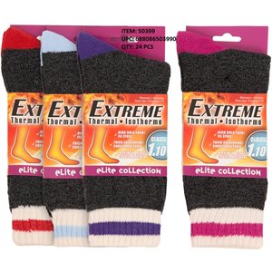 LADIES 1PR EXTREME THERMAL ASST. COLOURS