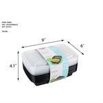 MEAL PREP CONTAINERS 2 COMPARTMENTS 20 PCS