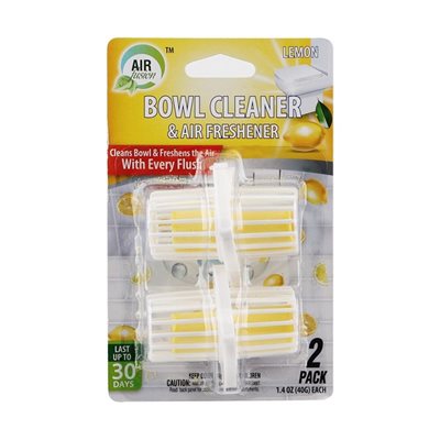 Air Fusion Bowl Cleaner & Freshener Hanger 2PK Lemon