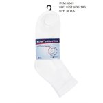 LADIES 2PR DIABETIC ANKLE SOCK WHITE