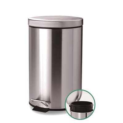 STAINLESS STEEL STEP-ON TRASH CAN 3L