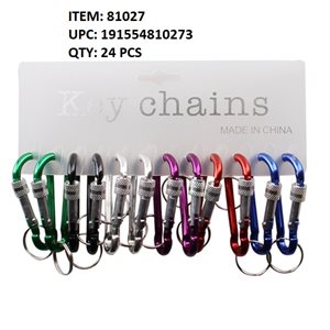 PORTE-CLES MOUSQUETON E CLIP EN METAL