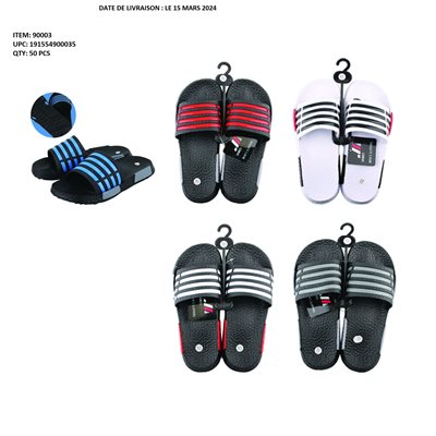 MEN SANDAL WITH 4 STRIPES AND TWO COLOR SOLE