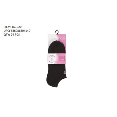 FEMME 3PR SOCQUETTES AVEC RUBAN ROSE NOIR