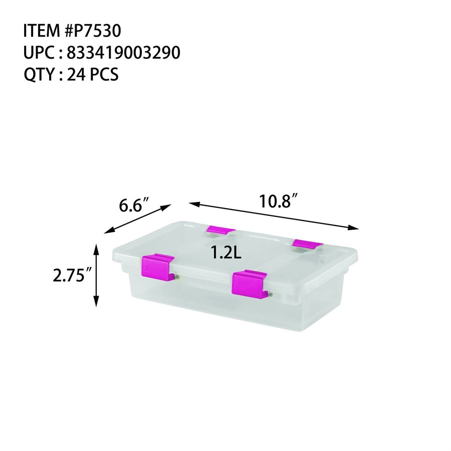 CLIP BOX 1.2L CLEAR